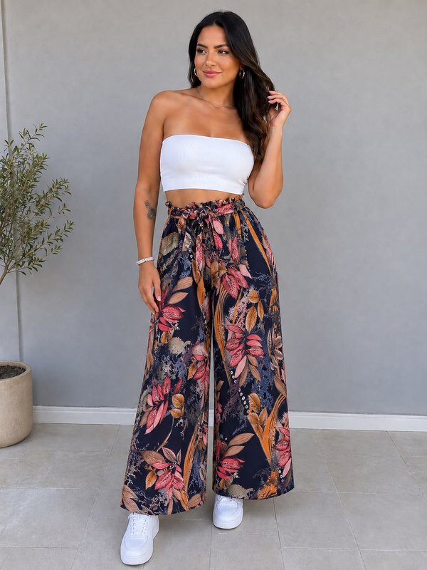 PANTALÓN PALAZZO ESTAMPADO