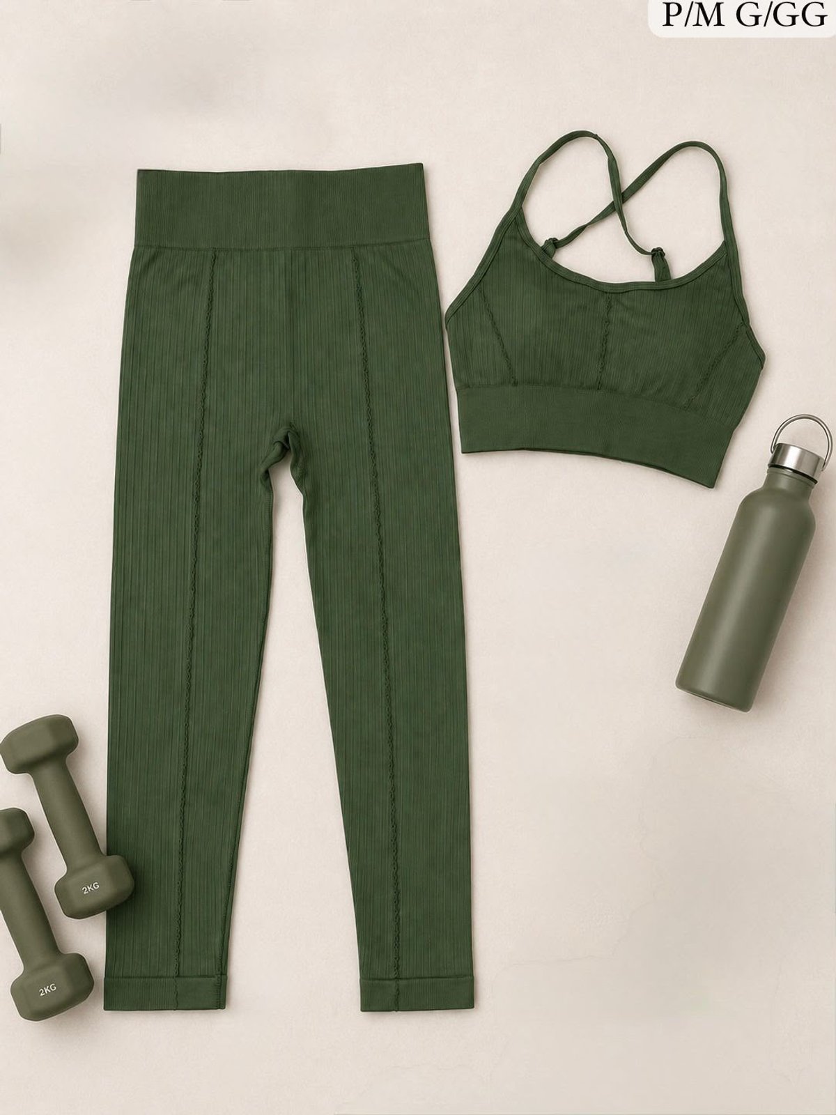 CONJUNTO DEPORTIVO PREMIUM ACANALADO 💖 💖 COD: YU5025 - 3