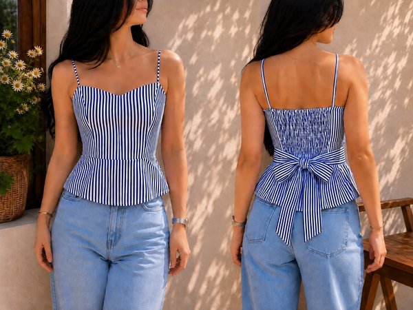 BLUSA A RAYAS CON GOMA ❤️🔥
