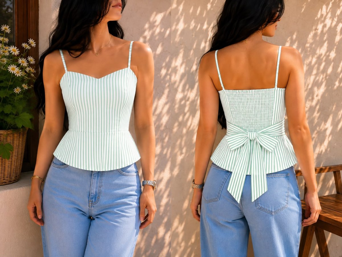 BLUSA A RAYAS CON GOMA ❤️‍🔥 - 4