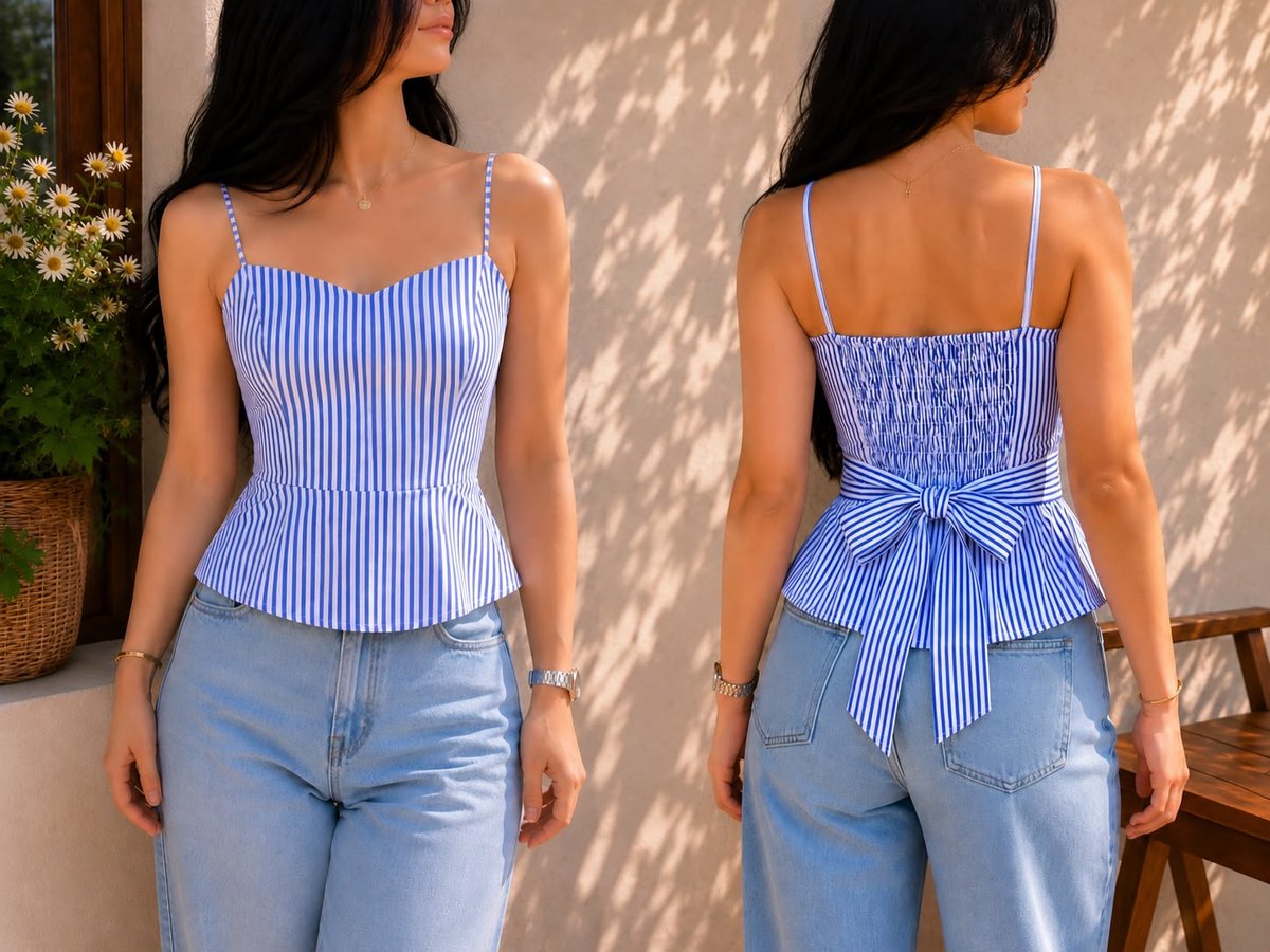 BLUSA A RAYAS CON GOMA ❤️‍🔥 - 5
