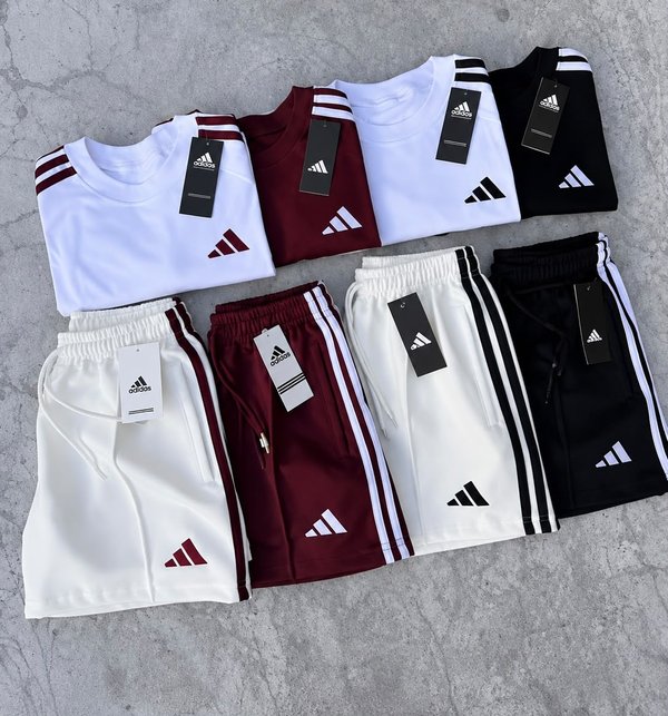 CONJUNTO ADIDAS PREMIUM – REMERA OVERSIZE + SHORT 💣 🔥