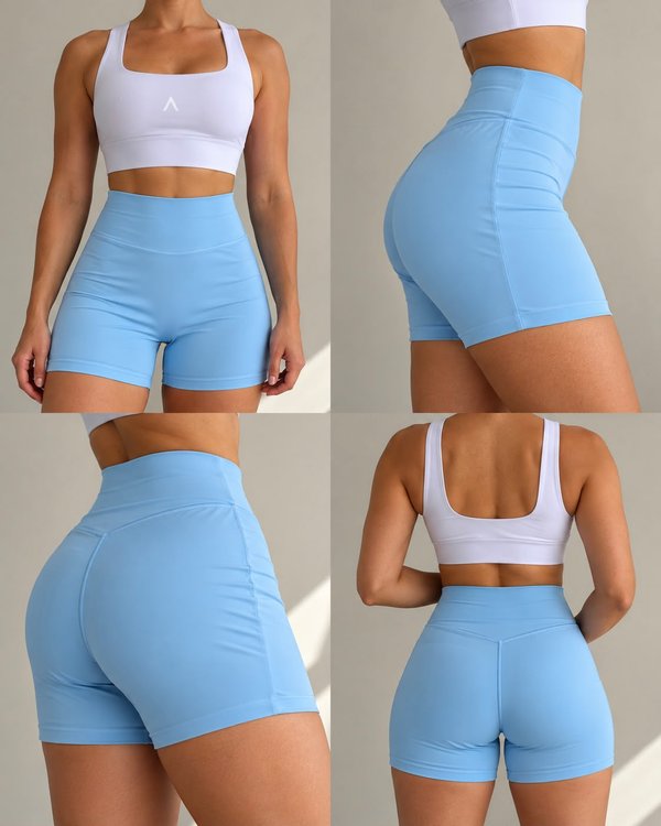 SHORT DEPORTIVO LYCRA – CINTURA ALTA 💖 ✨