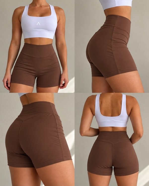 SHORT DEPORTIVO LYCRA – CINTURA ALTA 💖 ✨
