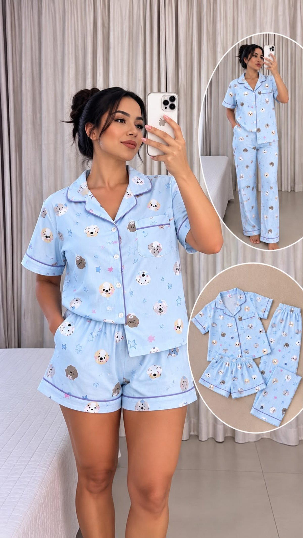 PIJAMAS FEMENINO 3 PIEZAS 💖 ✨ COD: 1612 - 3