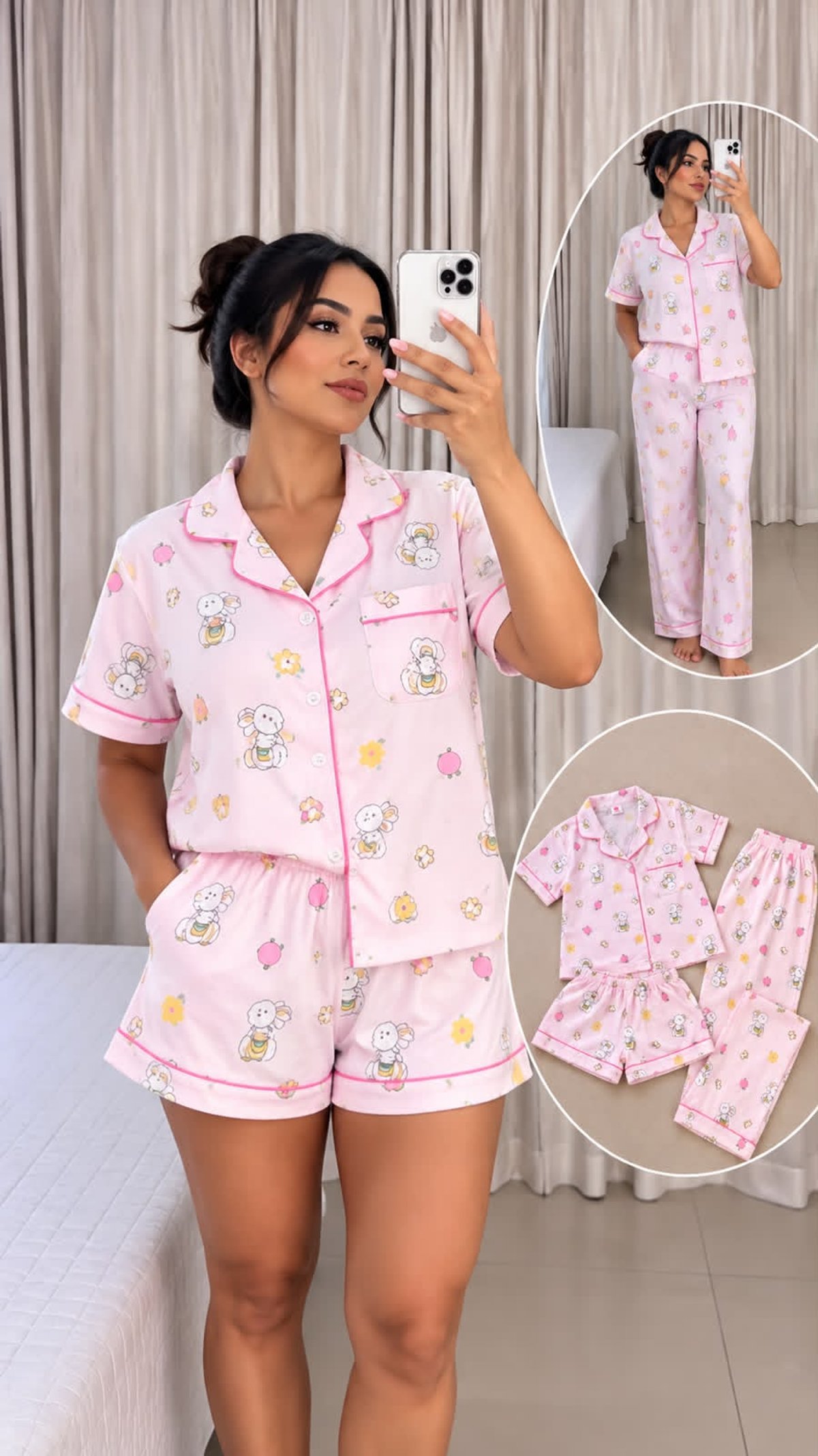 PIJAMAS FEMENINO 3 PIEZAS 💖 ✨ COD: 1612 - 4