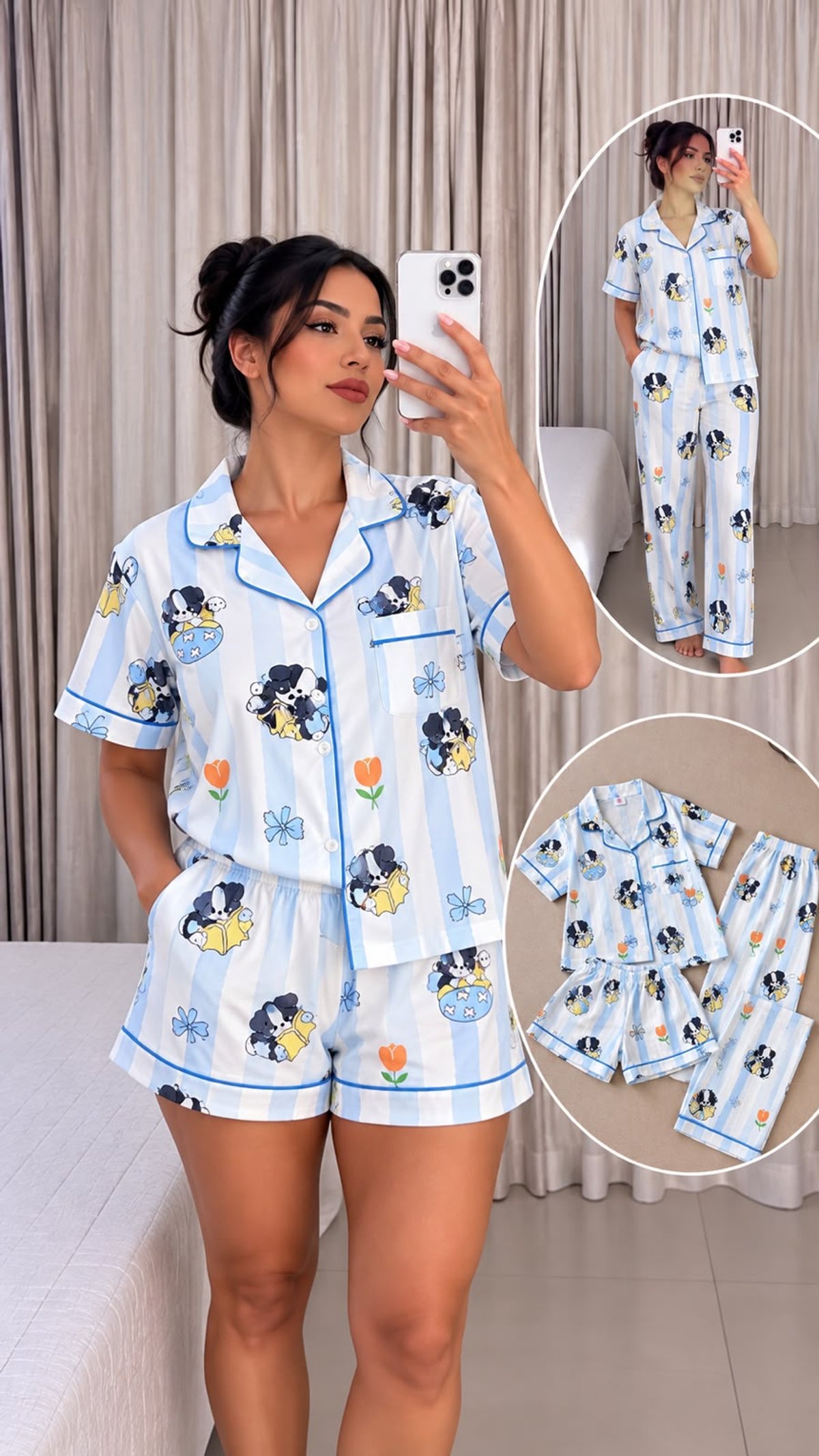 PIJAMAS FEMENINO 3 PIEZAS 💖 ✨ COD: 1612 - 5