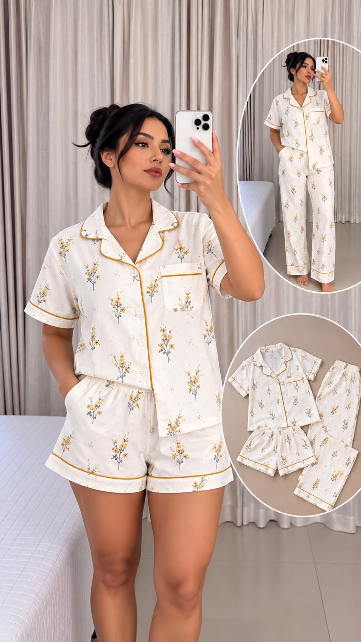 PIJAMAS FEMENINO 3 PIEZAS 💖 ✨ COD: 1612 - 7