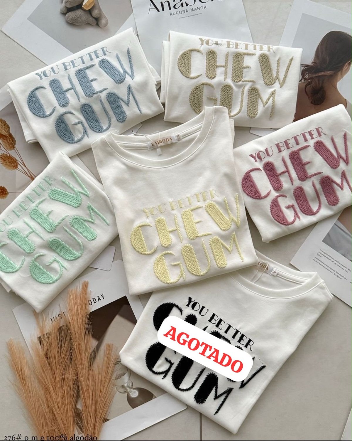 REMERA ALGODÓN BORDADA 💖 ✨ COD: 276 - 6