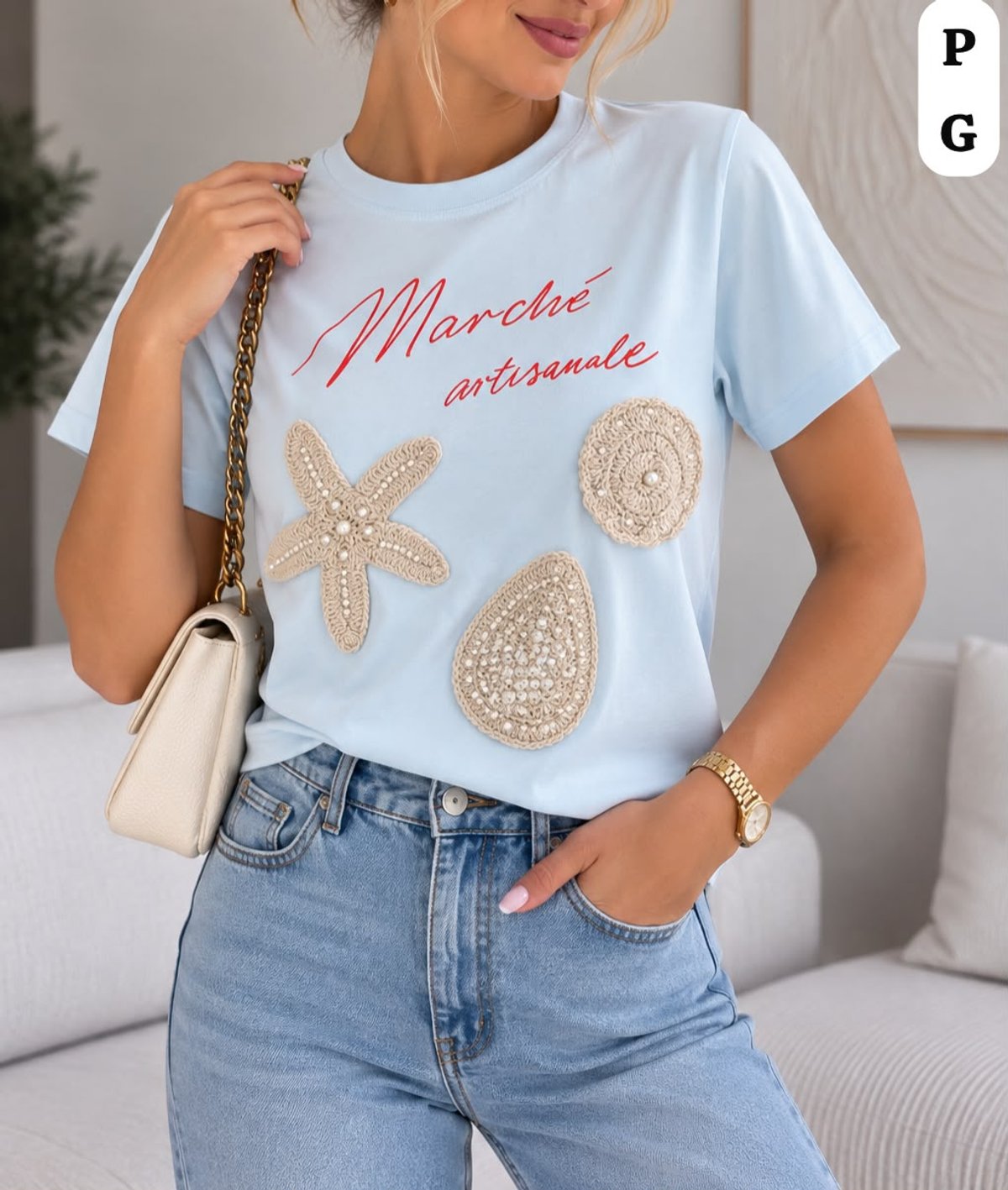 REMERA FEMENINA MARCHÉ ARTISANALE ✨🌊 - 3