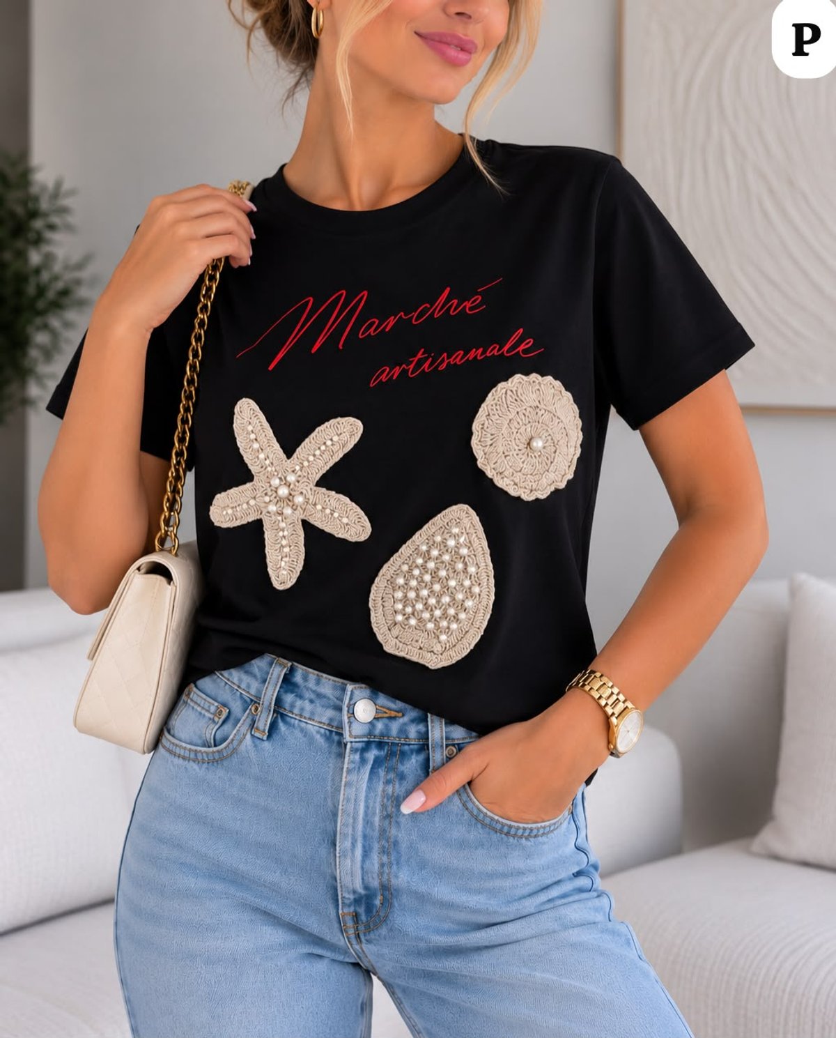 REMERA FEMENINA MARCHÉ ARTISANALE ✨🌊 - 5