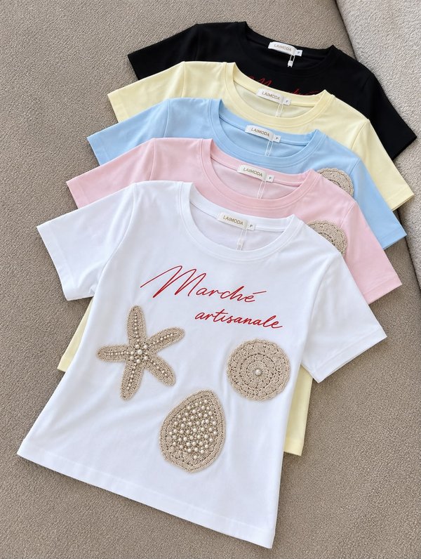 REMERA FEMENINA MARCHÉ ARTISANALE ✨🌊