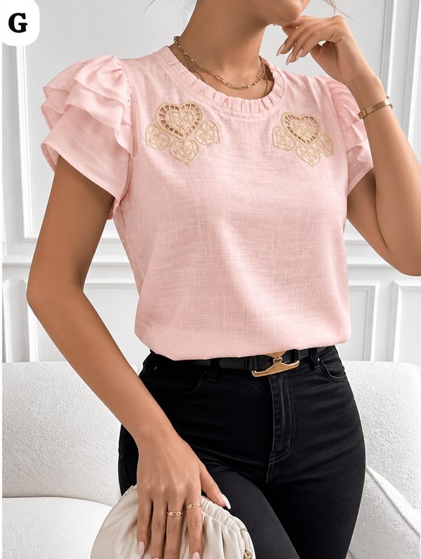 BLUSA CON DETALLES DE CORAZON 💖  COD: 027