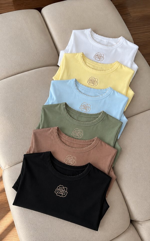 REMERITAS DE ALGODÓN CON BORDADO🌸 COD: PT-620