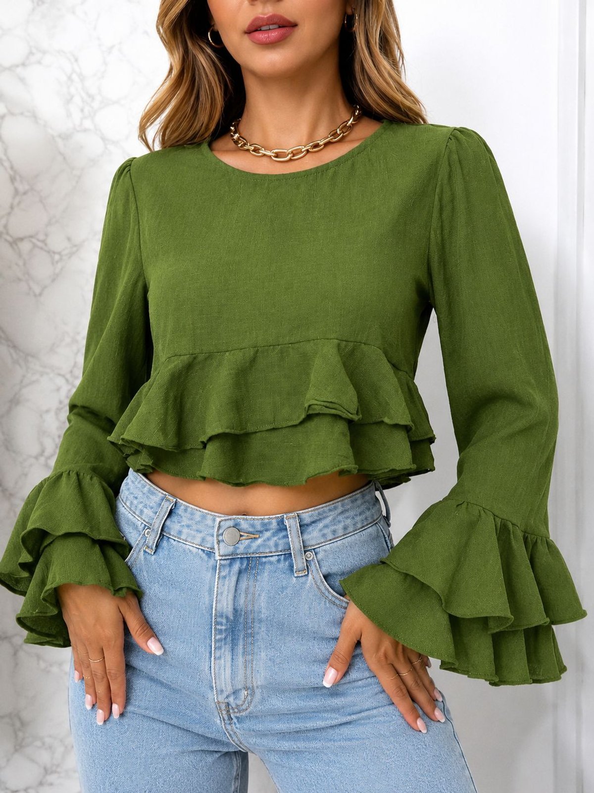 BLUSA DUNA CON VOLADOS 🤎 - 3