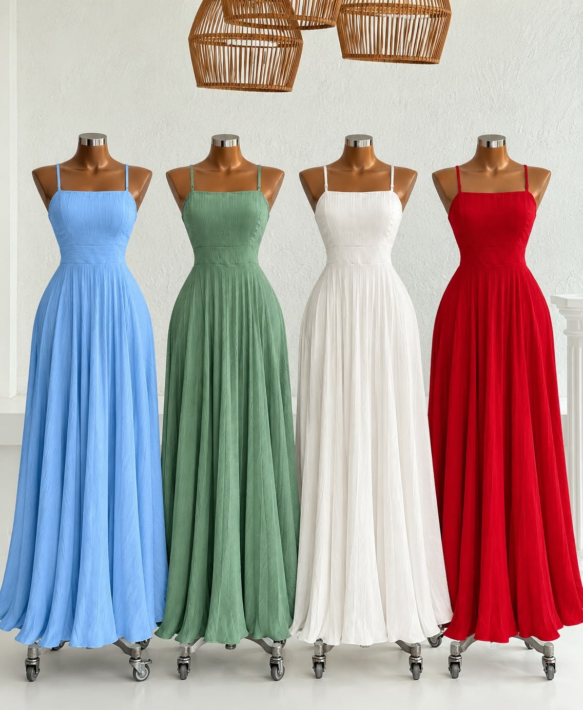 VESTIDOS LARGOS PLISADO 🩷 - 3