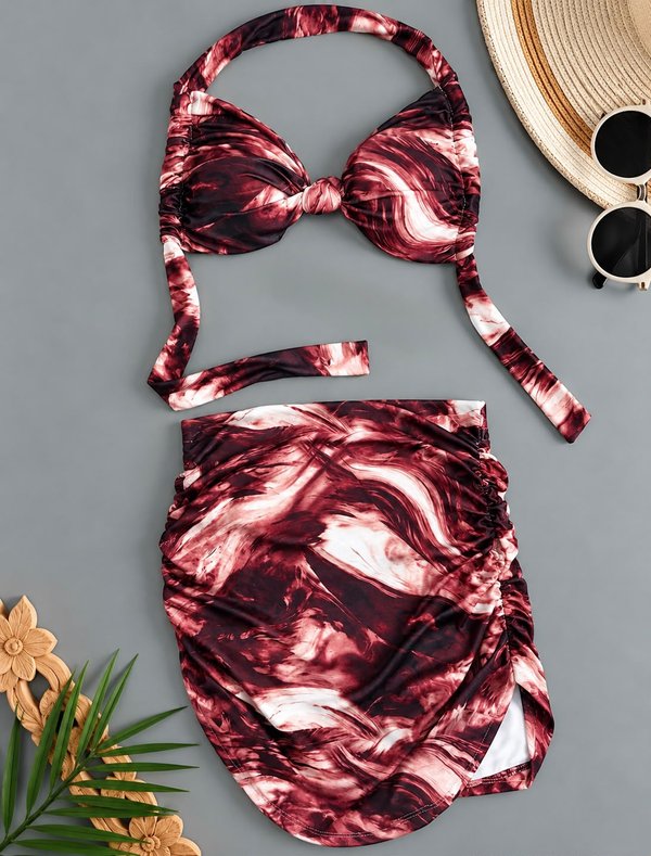 CONJUNTO DE PLAYA ESTAMPADO 2 PIEZAS ☀️ 🏖️