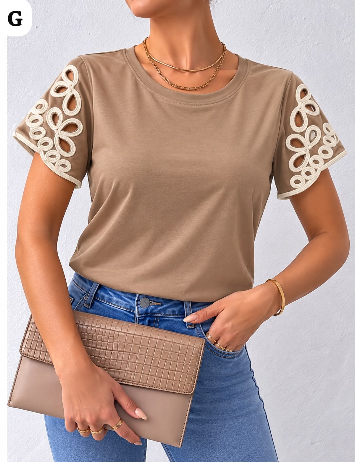 REMERA CON MANGAS BORDADAS ❤️‍🔥  COD: 829 - 2