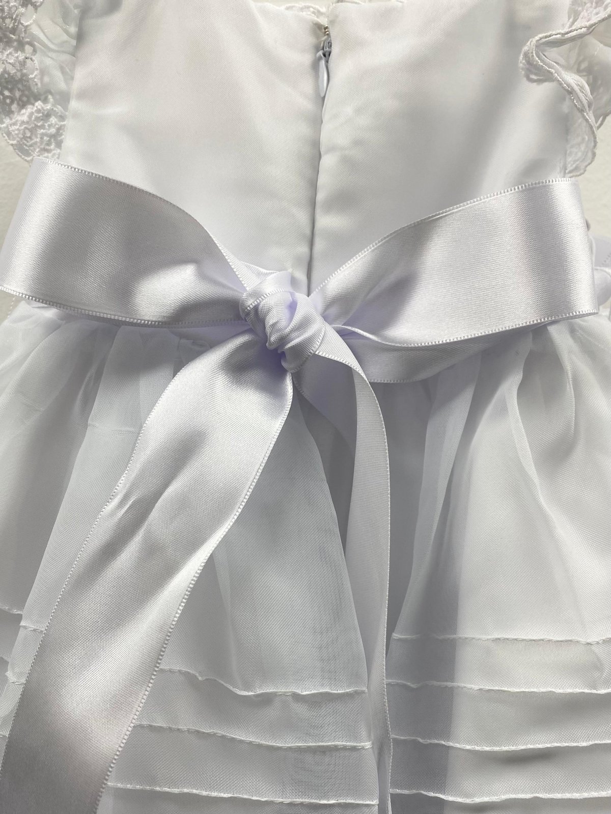VESTIDO DE BAUTISMO C/ MOÑO GABRIELA - Blanco - 3
