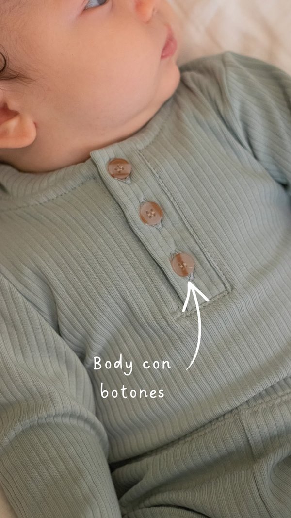  BODY C/ CUELLO + PATITA INDIGO - Verde