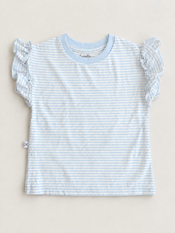 REMERA CAPIATA -  Celeste a Rayas