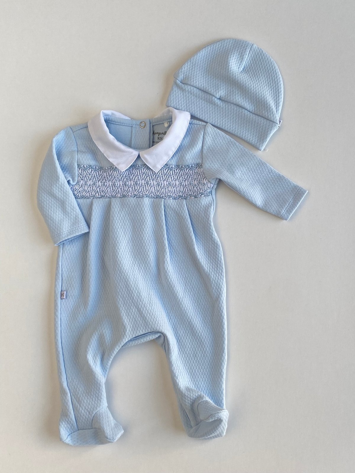 Osito Punto Smock AYALA 582 - Celeste Pastel - 4