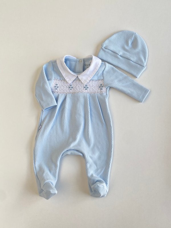 Osito Punto Smock AYALA 582 - Celeste Pastel