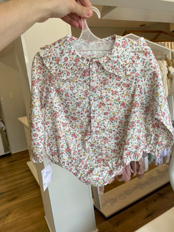 BABUCHONA M/L C/ VOLADOS AVRIL - Blanco Floreado