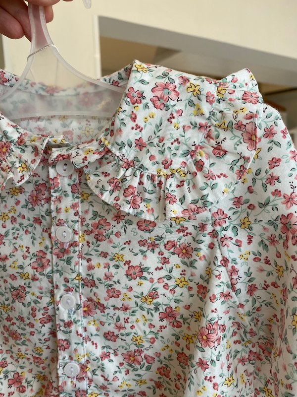 BABUCHONA M/L C/ VOLADOS AVRIL - Blanco Floreado