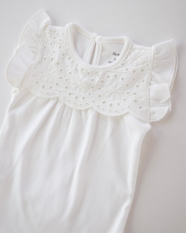 Body c/ Aletas y Broderie ELSA 589 - Crudo