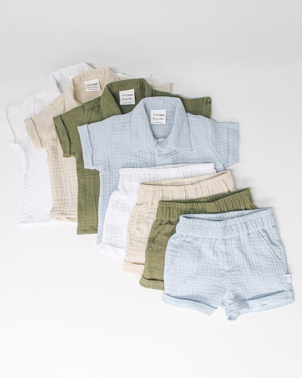 Camisa c/ Bermuda LUCA 622 - Beige