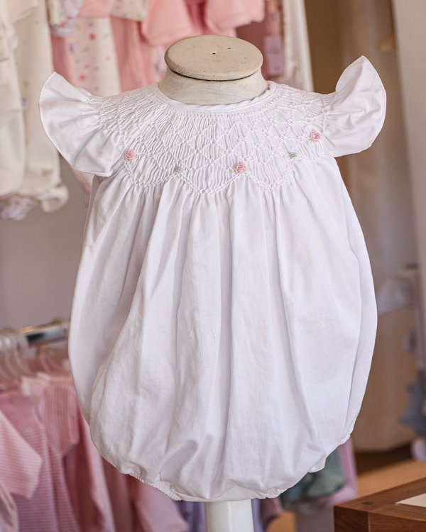 Babuchona Punto Smock ZOE 585 - Blanco