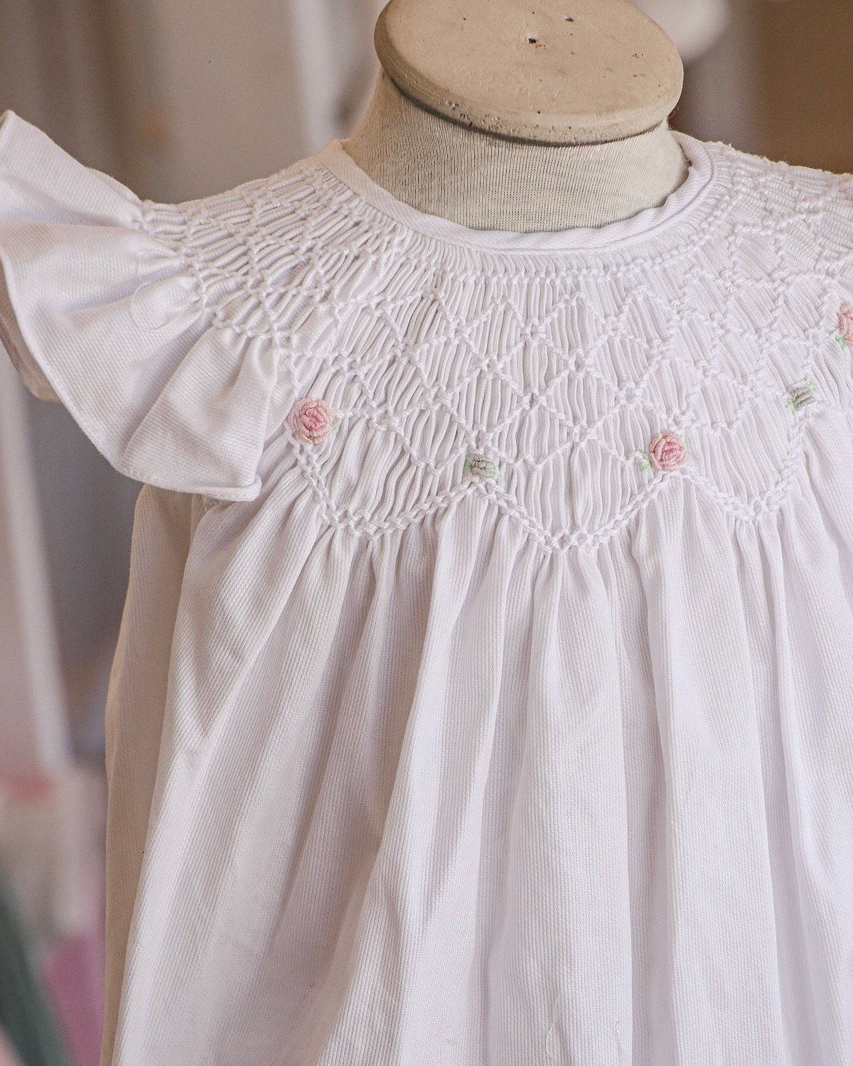 Babuchona Punto Smock ZOE 585 - Blanco - 2