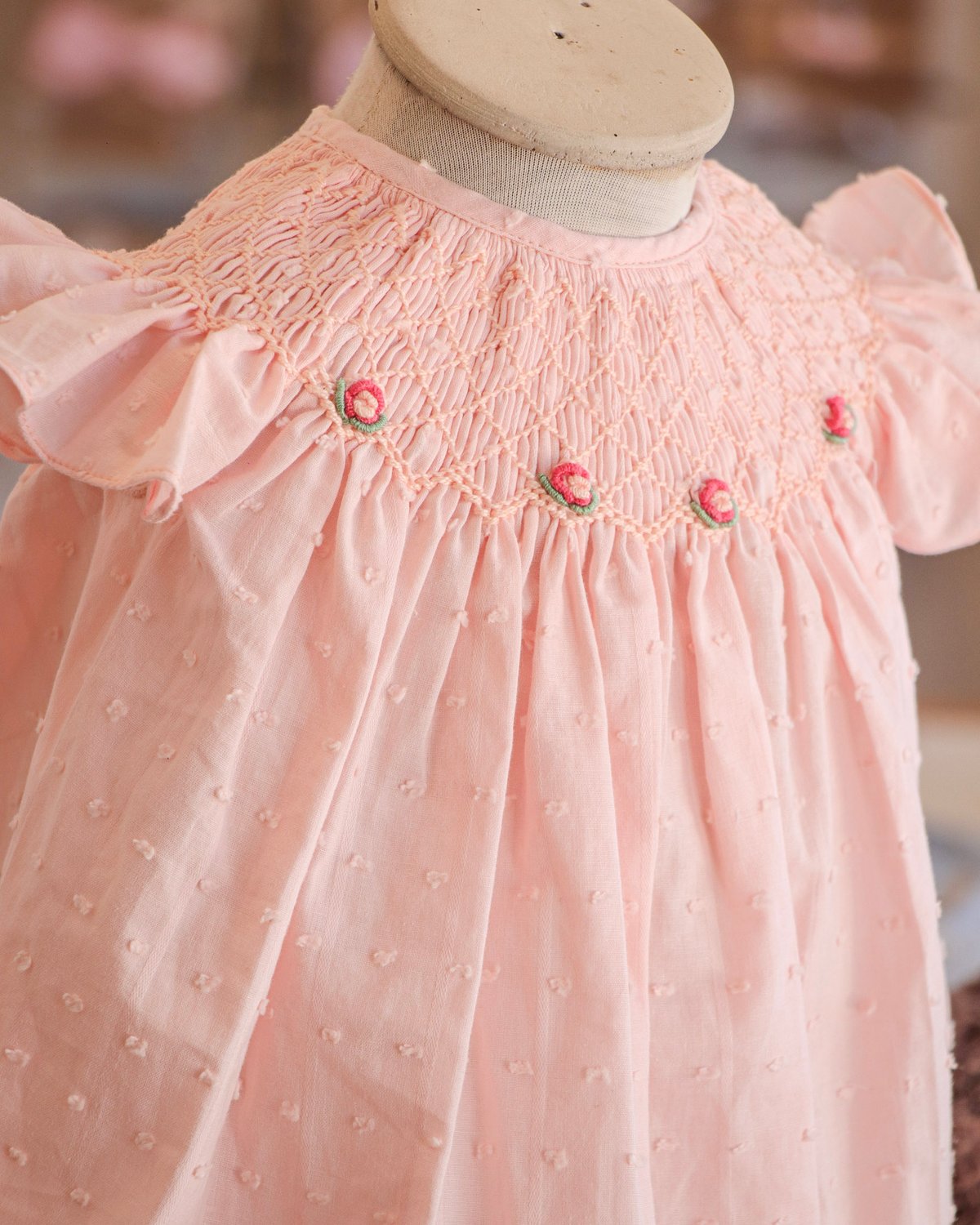 Babuchona Punto Smock ZOE 585 - Salmón - 2