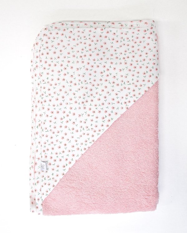 Toalla MURCIA 40 - Rosa Florcitas Rosas c/ Verde