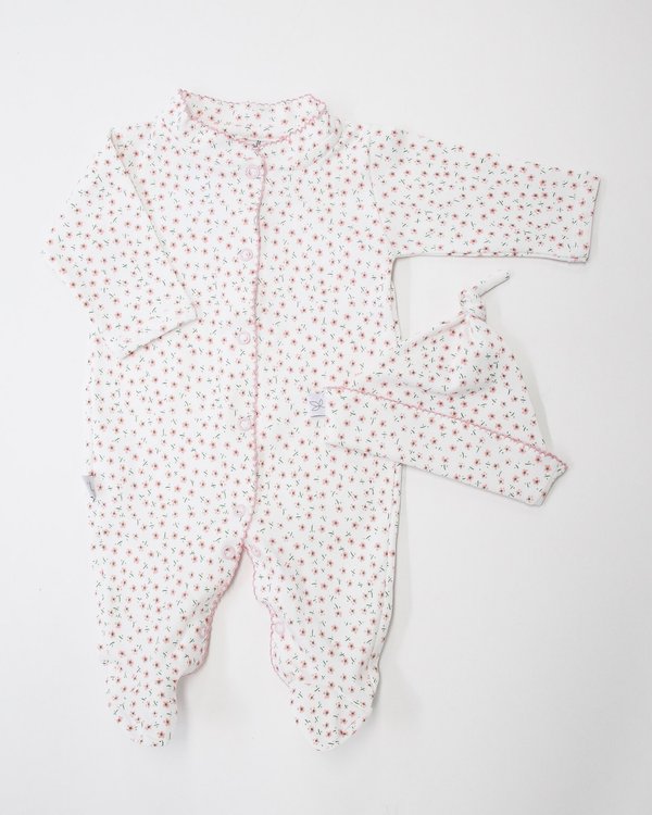 Osito FLORENCIA 51 - Florcitas Rosas c/ Verde