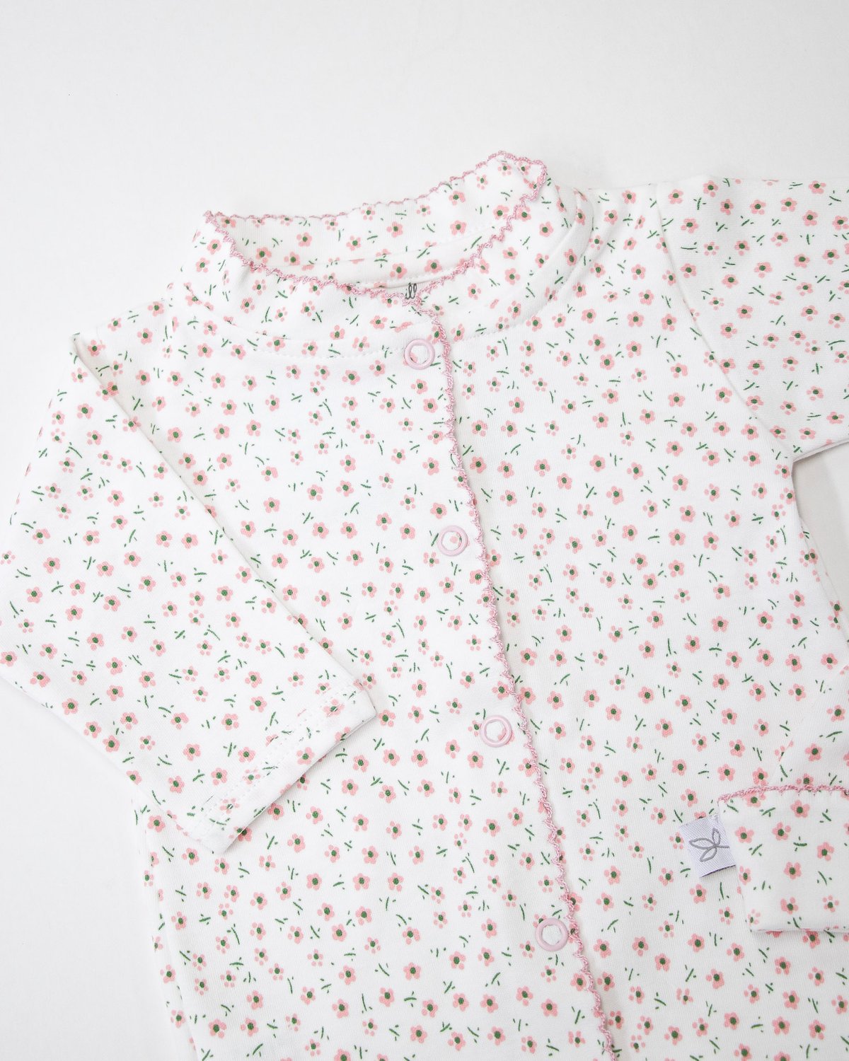 Osito FLORENCIA 51 - Florcitas Rosas c/ Verde - 4