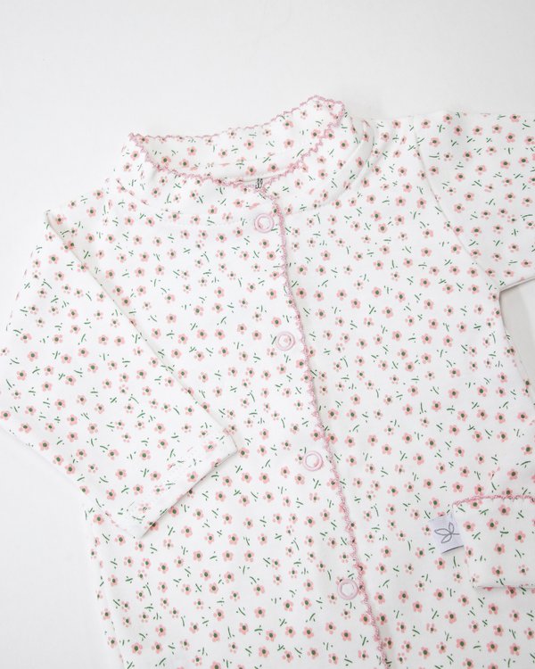 Osito FLORENCIA 51 - Florcitas Rosas c/ Verde