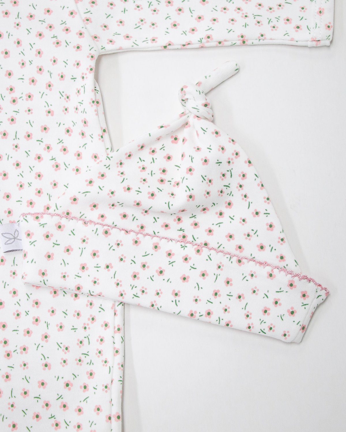 Osito FLORENCIA 51 - Florcitas Rosas c/ Verde - 3