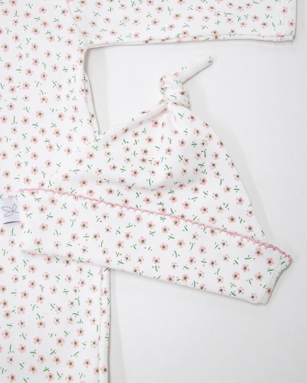 Osito FLORENCIA 51 - Florcitas Rosas c/ Verde