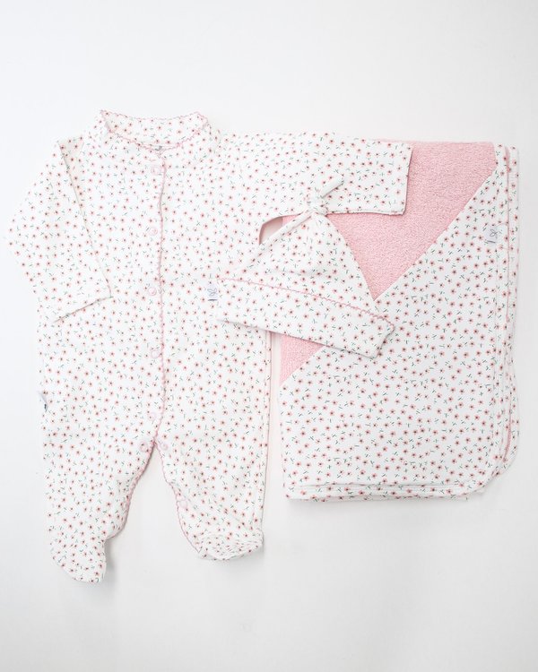 Osito FLORENCIA 51 - Florcitas Rosas c/ Verde