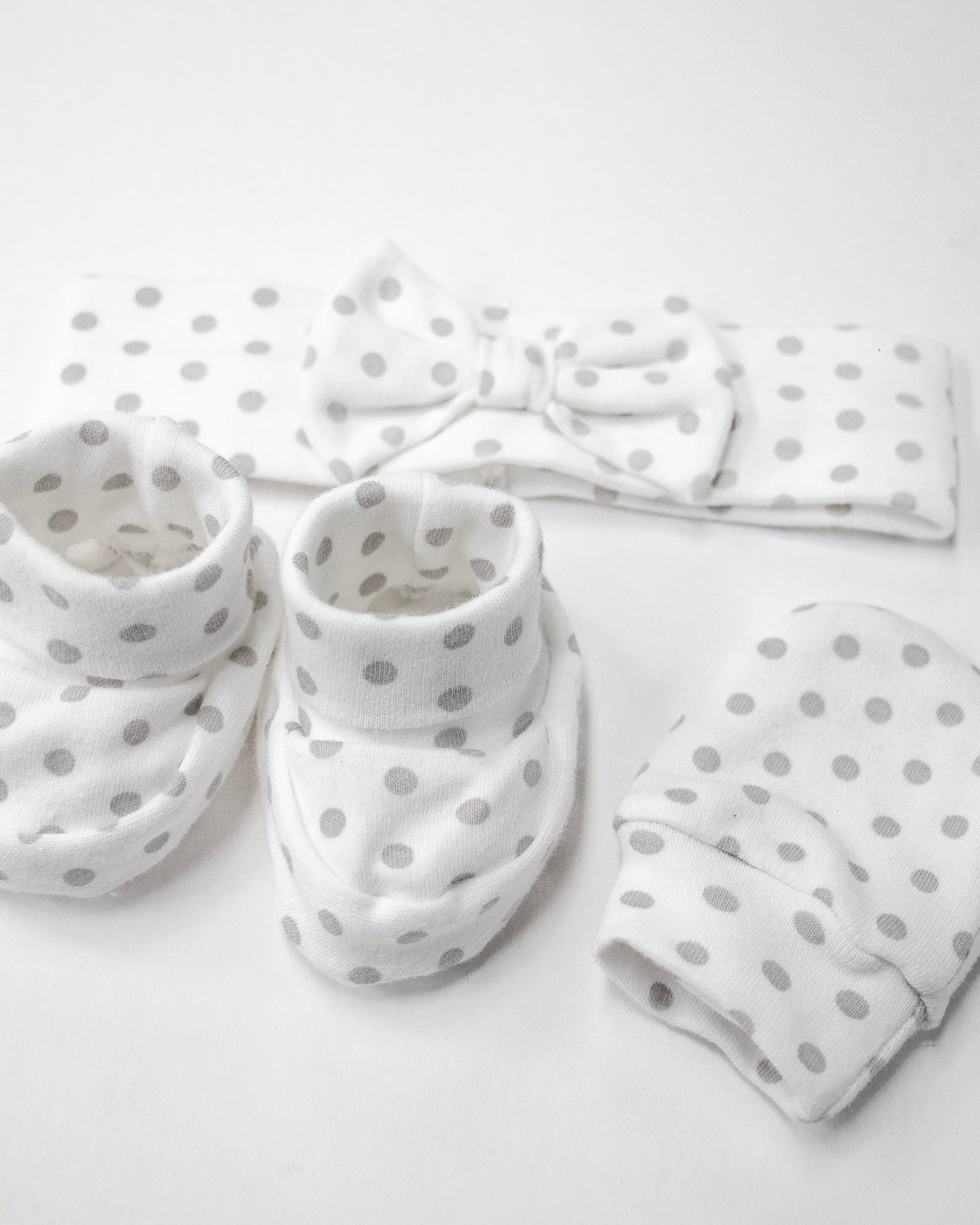 Kit Vincha SOFIA 1182 - Gris a Motas - 2