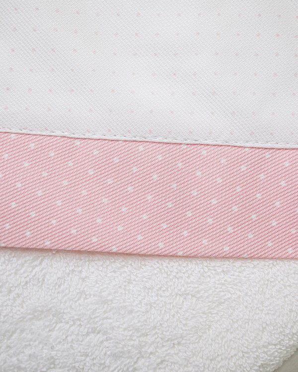 Toalla MURCIA 40 - Blanco Motitas Rosa