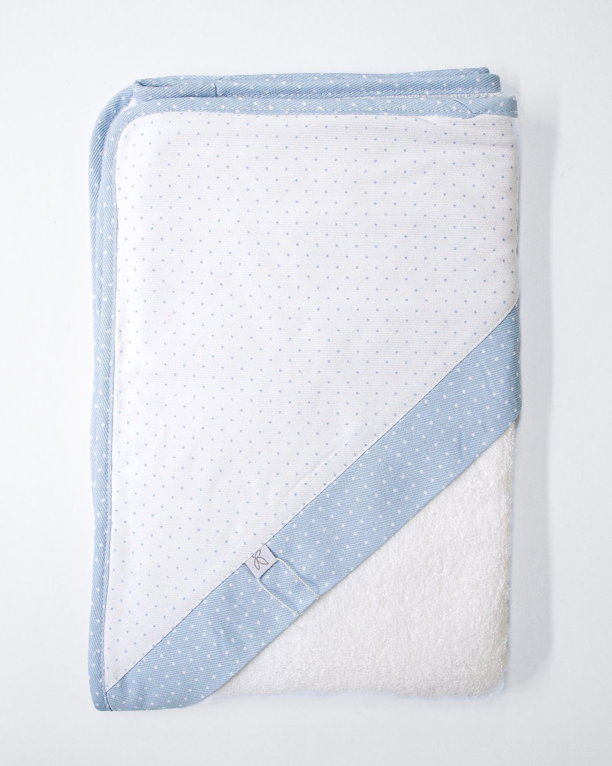 Toalla MURCIA 40 - Blanco Motitas Celeste