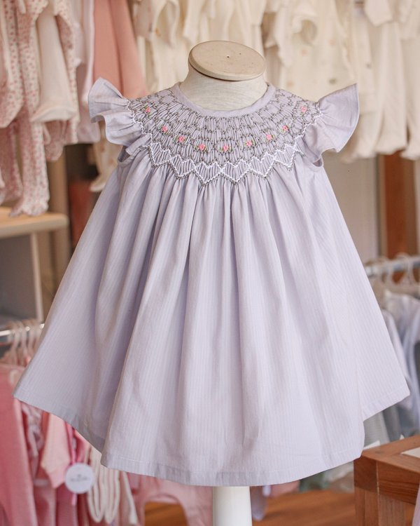 Vestido Punto Smock TAIS 610 - Gris