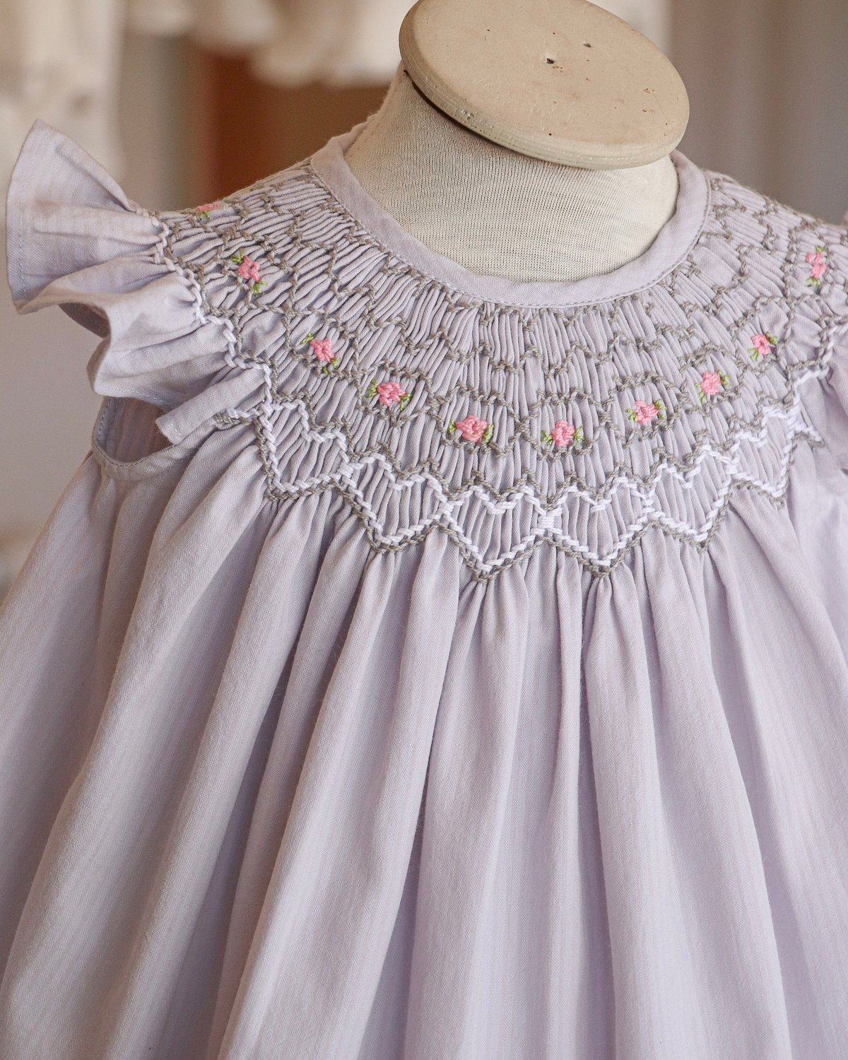 Vestido Punto Smock TAIS 610 - Gris - 2