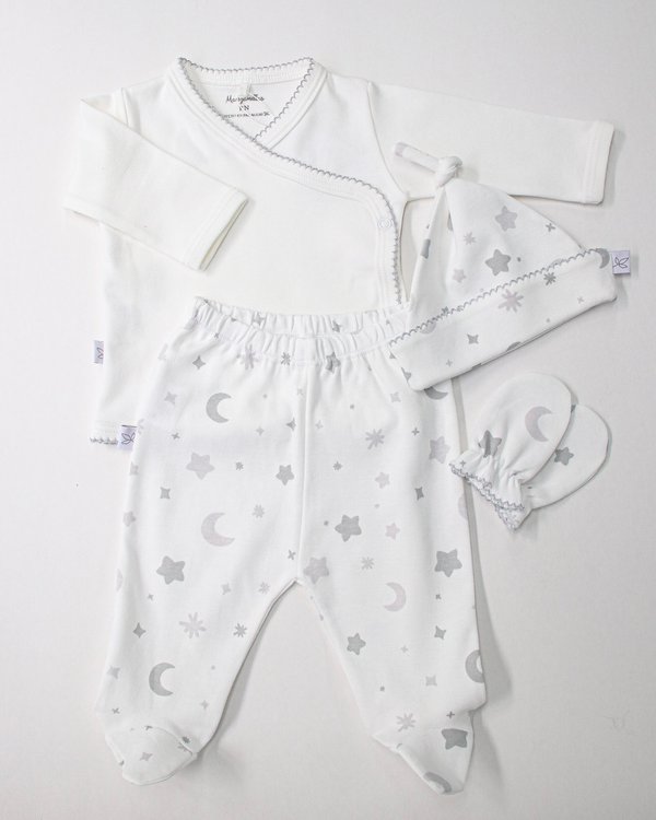 Conjunto VARSOVIA 503 - Luna y Estrellitas Grises