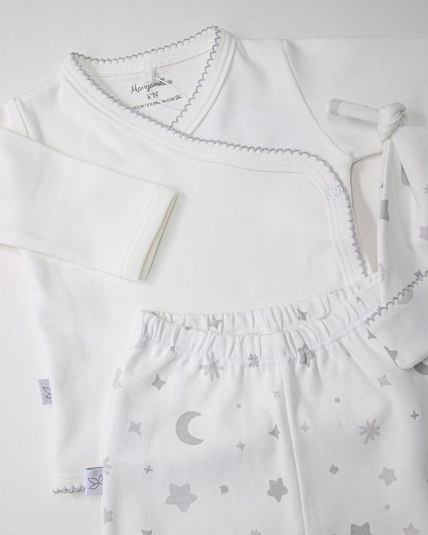 Conjunto VARSOVIA 503 - Luna y Estrellitas Grises