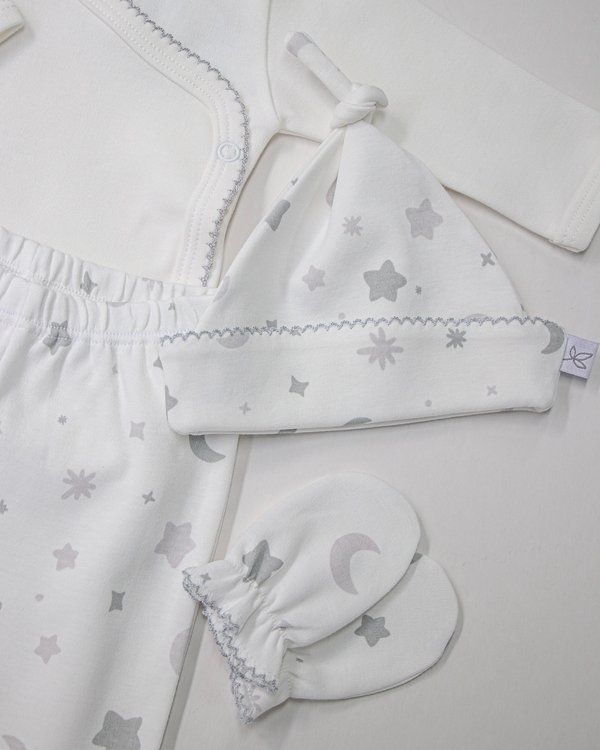 Conjunto VARSOVIA 503 - Luna y Estrellitas Grises