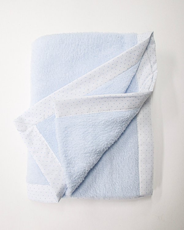 Manta CHICAGO 1409 - Celeste Bies a Motas Azules